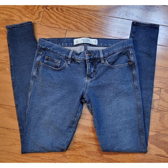 Abercrombie Fitch A&F Skinny Jeans Juniors (0R) 25X29 Stretch Med Wash - Picture 2 of 16